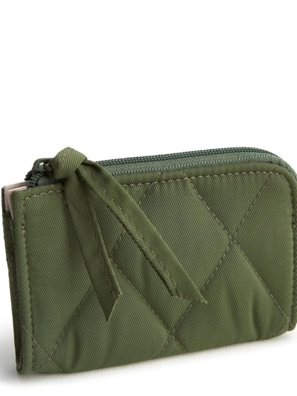 Vera Bradley Bronze Green Zip Card Pouch - Picture 2 of 4